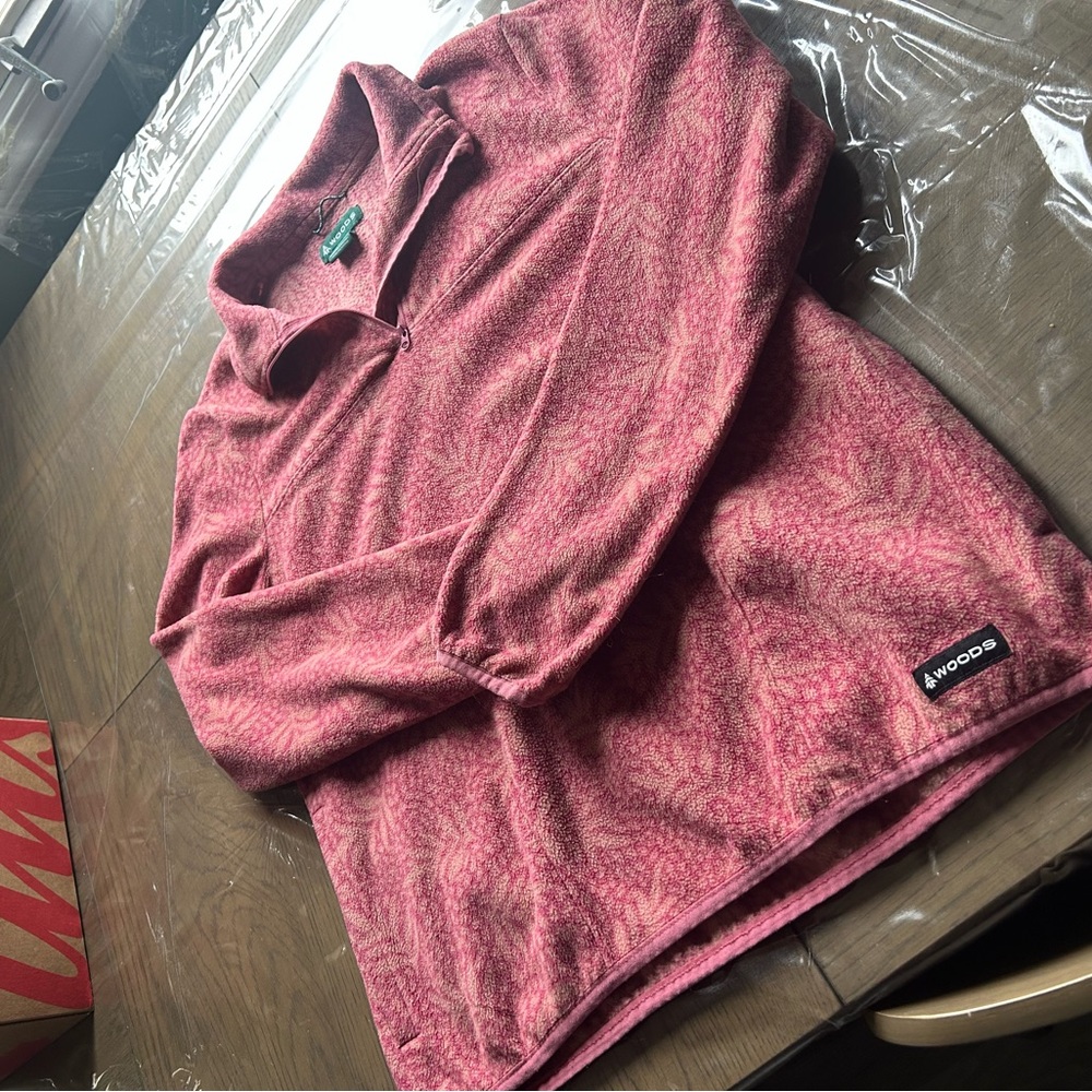 Women's Vibrant Pink Zip Sweater